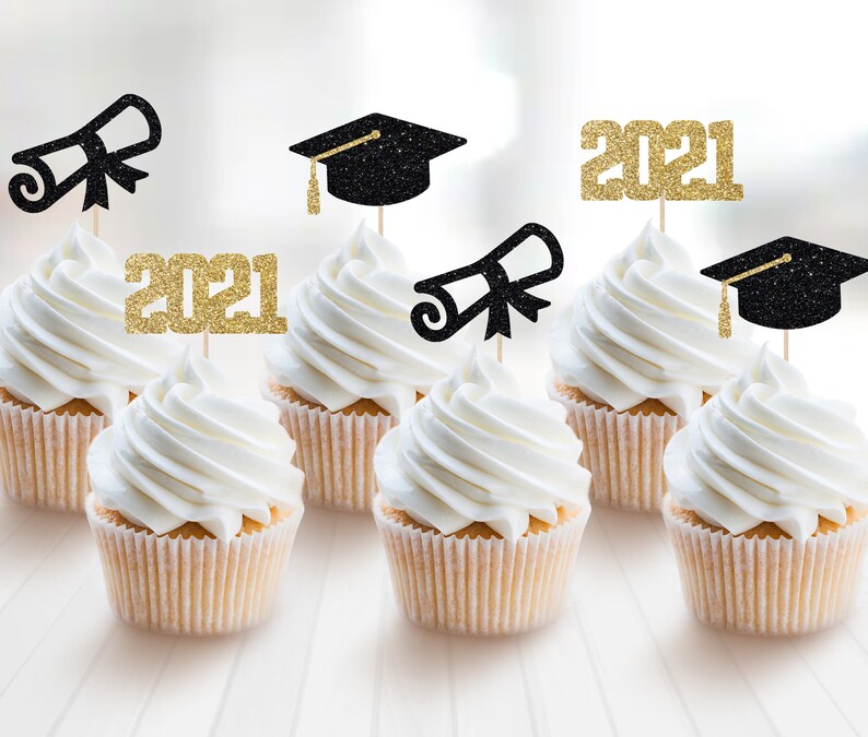 Class of 2022 Cupcake Toppers Graduation Cupcake Toppers Etsy