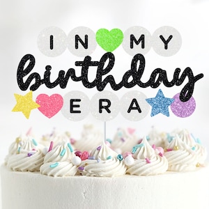 In My Birthday Era Cake Topper, Friendship Bracelet Birthday Cake Topper, Beads Topper, Taylor Theme, Tour Party, Bead Letter Decorations