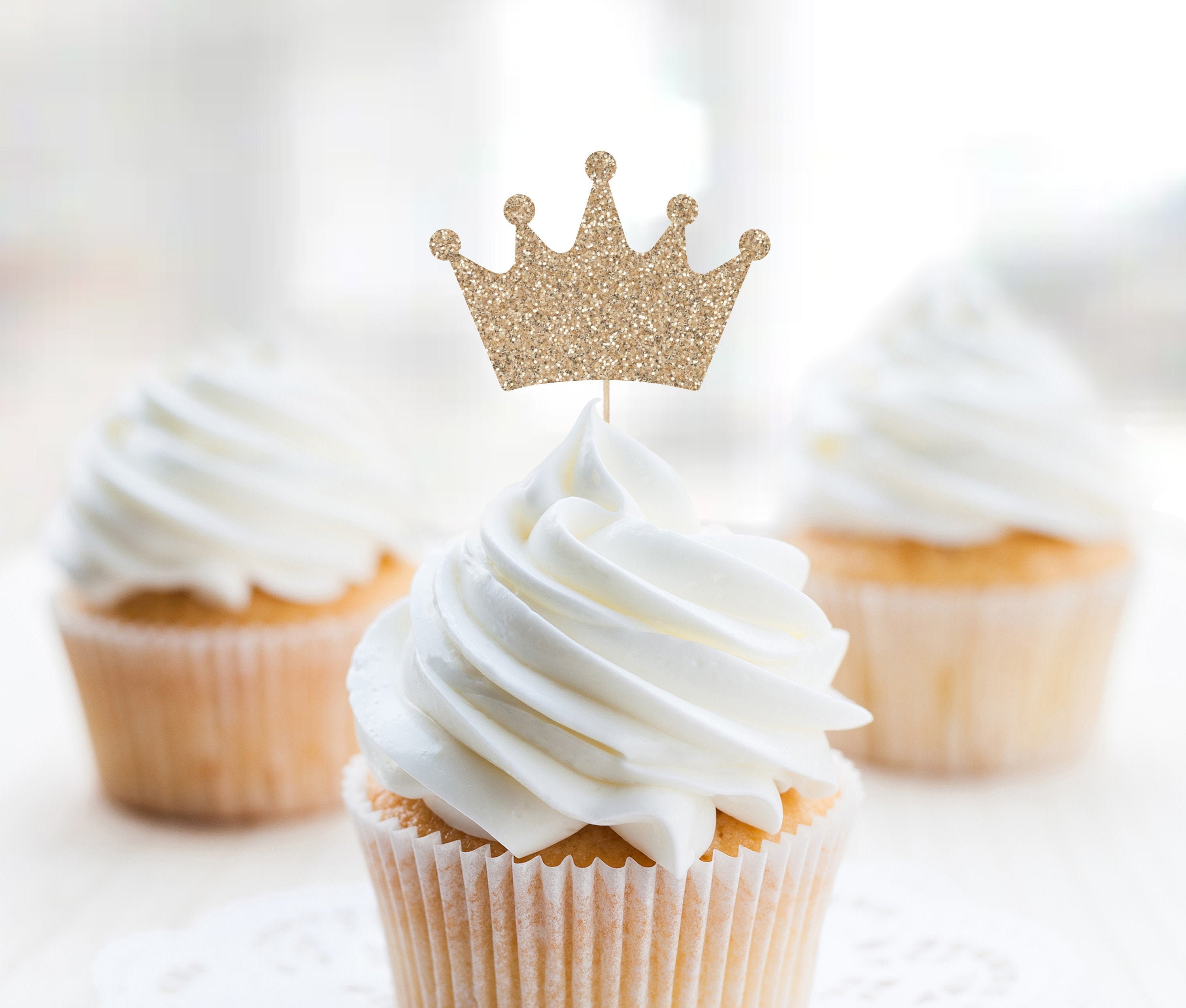 Crown Cupcake Topper Princess Little Prince Wild One Etsy