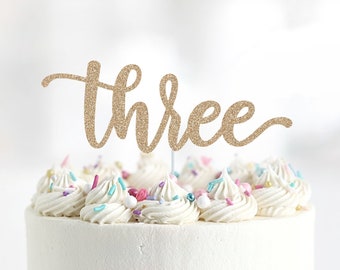 3 Cake Topper, Three Cake Topper, Age Cake Topper, Number Cake Topper, 3rd Birthday Cake Topper, Third Birthday Cake Topper, Threenager