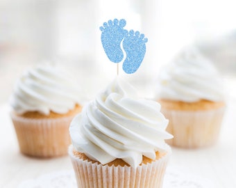Baby Feet Cupcake Topper, Baby Shower Decorations, Baby Boy Decorations, Baby Girl Decorations, Baby Shower Ideas, Party Decorations