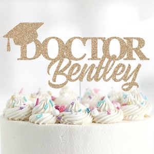 Doctor Graduation Cake Topper, Personalized Doctor Grad Cake Topper, Doctor Name Topper, Medical Grad Cake Topper, Class of 2024 Graduation