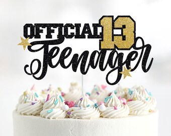 Custom 13th Birthday Cake Topper Personalized 13 Official Teenager Cake ...