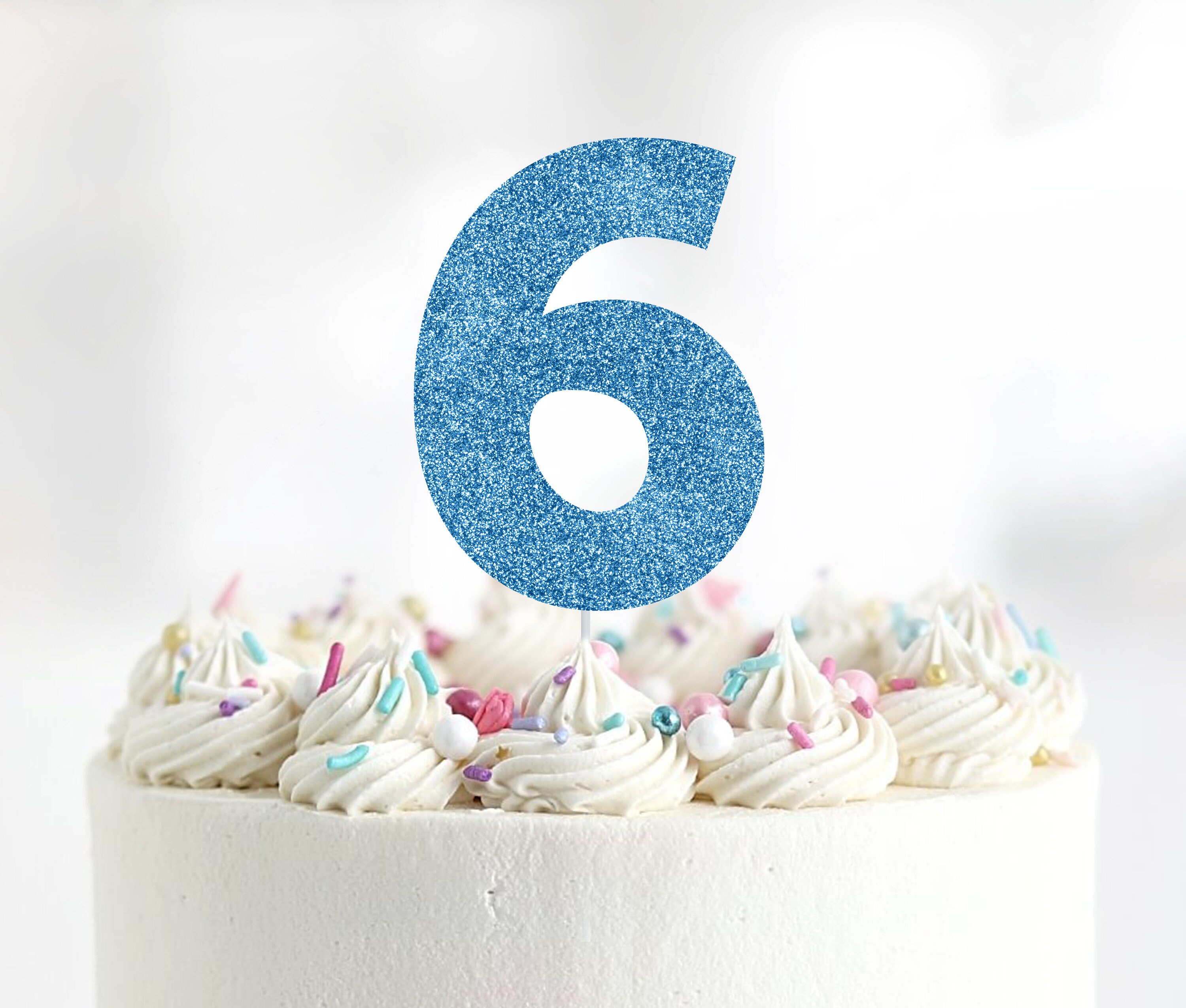 6 Cake Topper Six Cake Topper Age Cake Topper Number Cake - Etsy