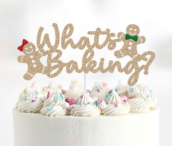 What's Baking Cake Topper, Gender Reveal Cake Topper, Christmas Baby Shower,  Christmas Gender Reveal, Holiday Reveal, Gingerbread Men -  Canada
