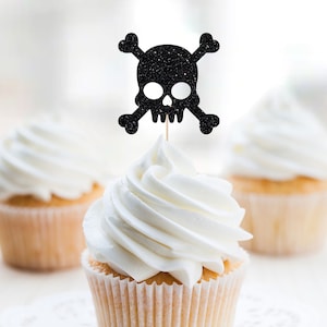 Skull Cake Topper, Rock 2nd Birthday Party Decor