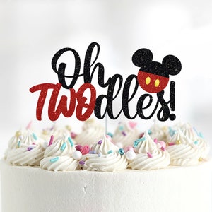 Oh TWOdles Cake Topper, I'm Twodles Cake Topper, Boys 2nd Birthday, Second Birthday, Mouse Ears Cake Topper, Party Ideas, Party Decorations