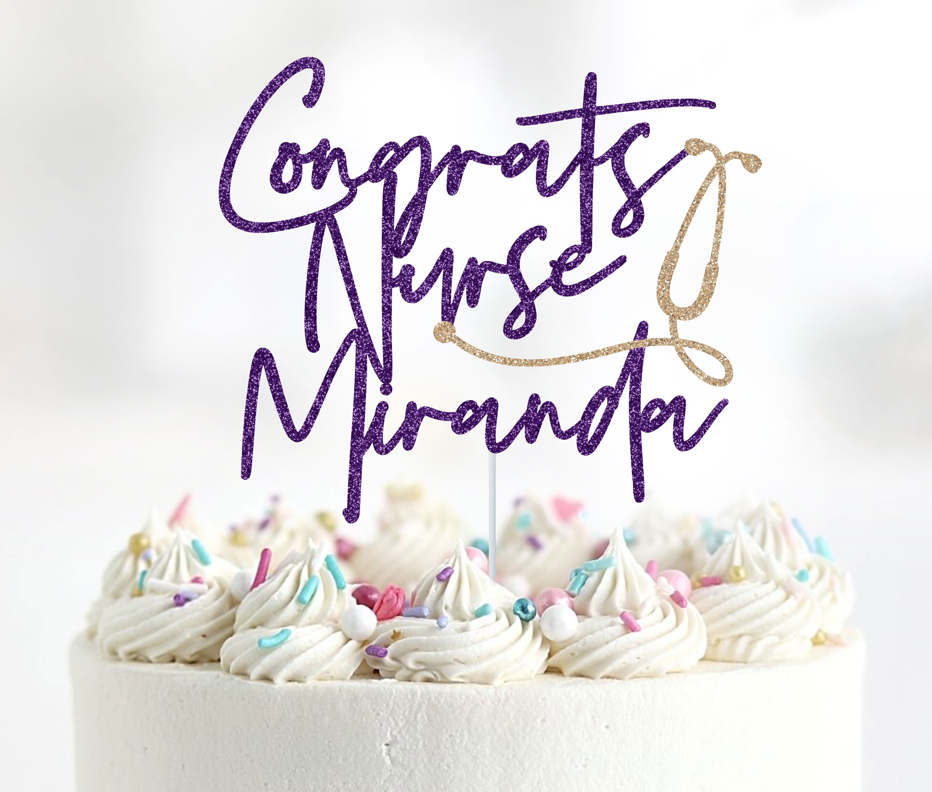 Nurse Cake Topper Nurse Graduation Cake Topper Personalized Etsy Canada