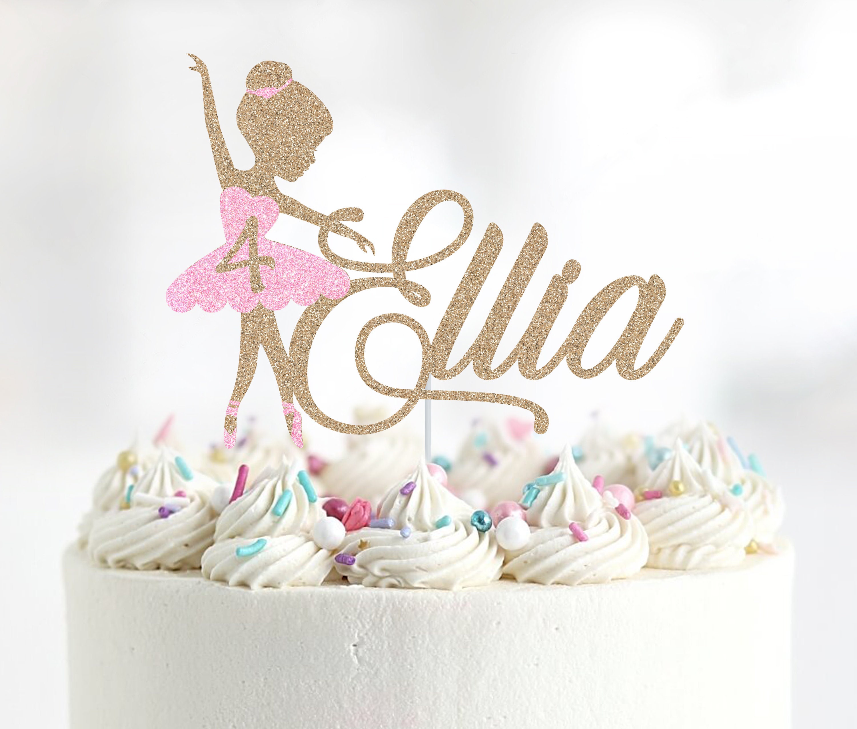 Ballerina Cake Topper Custom Ballerina Cake Topper Tutu Cake Etsy