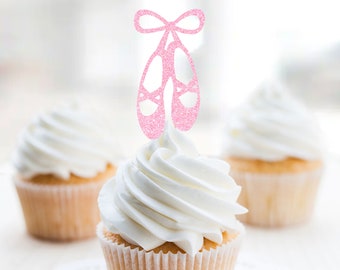 Ballet Slippers Cupcake Topper, Ballerina Cupcake Toppers, Pink Tutu, Ballet, Dance Cupcake Topper, Girls Birthday, Birthday Party Ideas