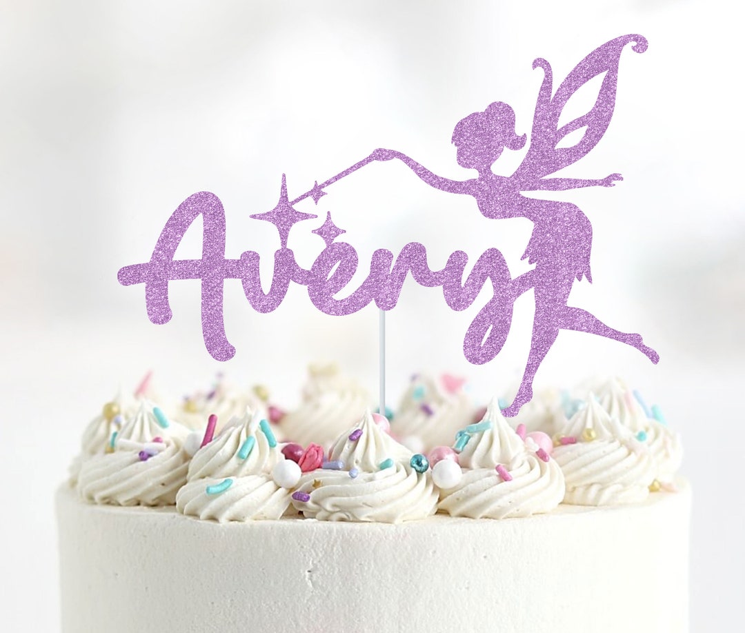 Personalized Fairy Cake Topper, Custom Fairy Cake, Tinkerbell ...