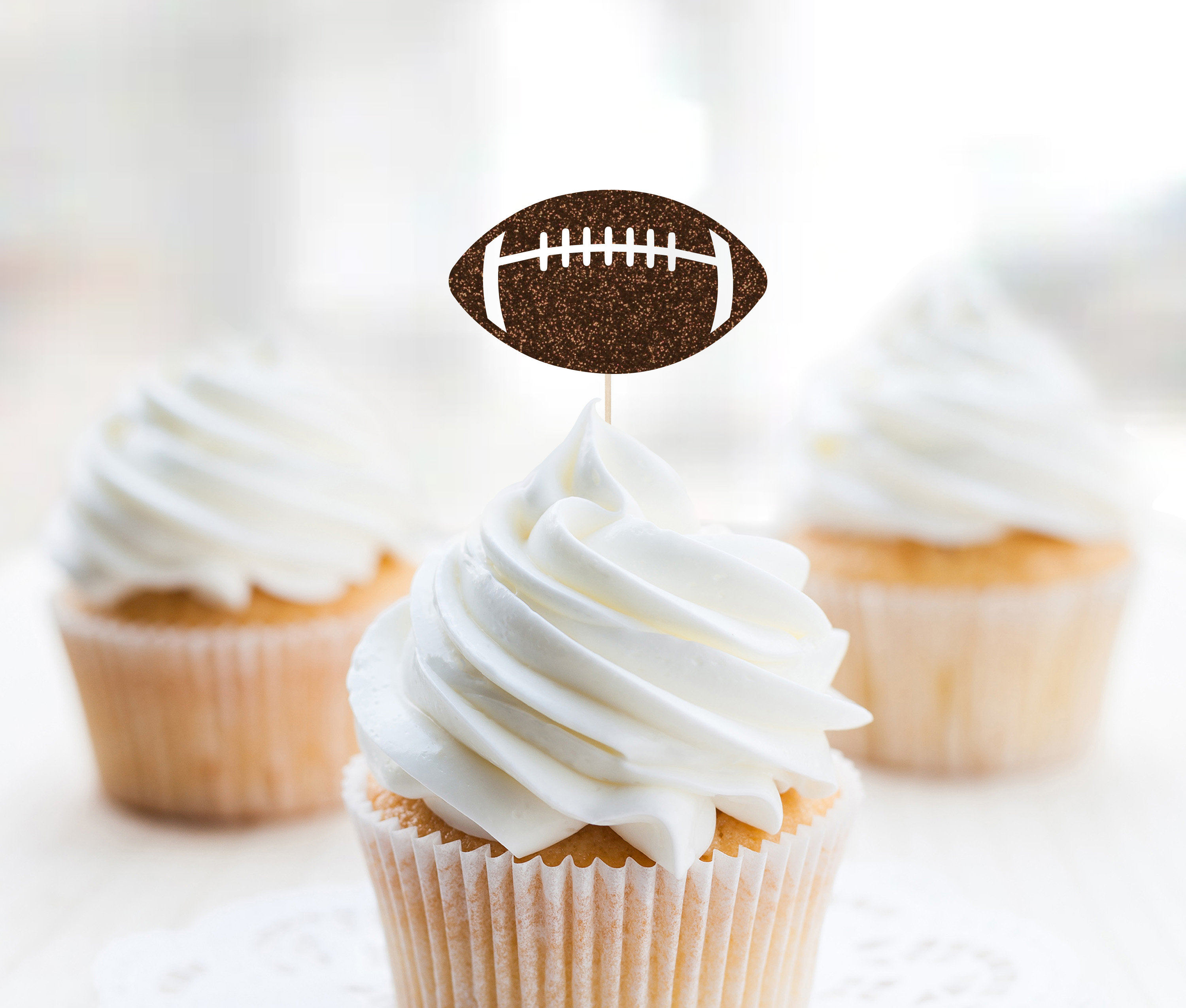 Football One Cake Topper First Down Cake Topper Super Bowl Etsy
