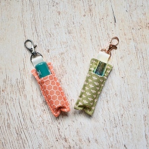 lip balm holder keychain, lip balm key chain, bee lip balm holder, beehive lip balm holder, your choice