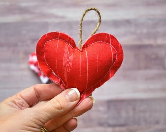 Shabby chic heart ornament, Valentine's day decor, photo props