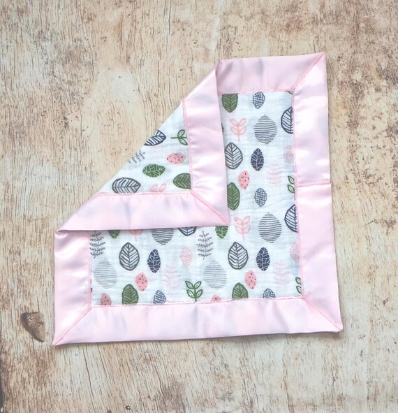 Baby Blanket Diy Muslin Lovey Satin Trimmed Muslin Lovey, Nature