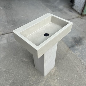 Lavabo de hormigón hecho a mano