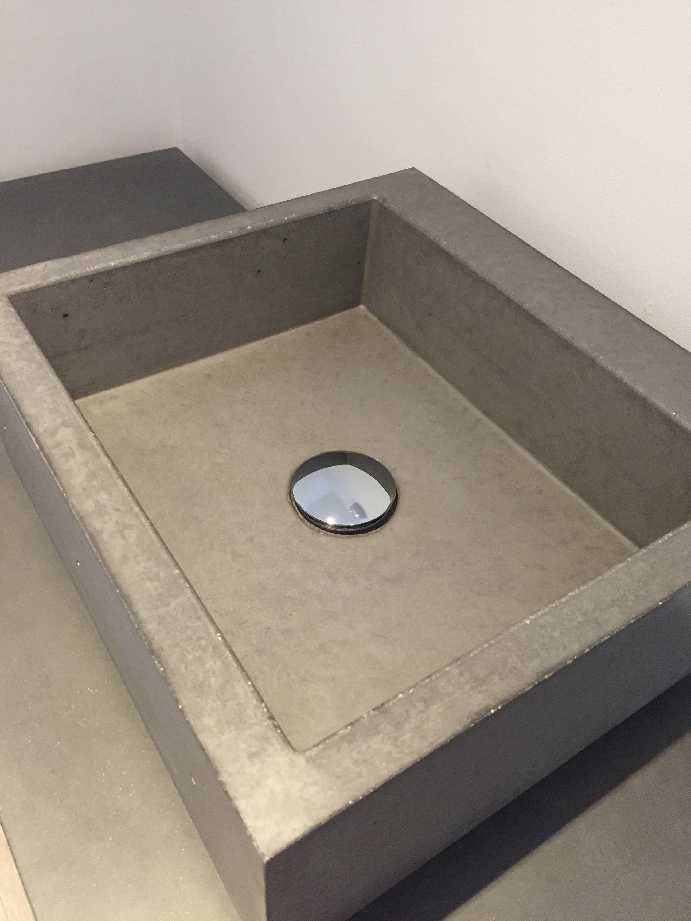 Beautiful polished concrete bathroom sink