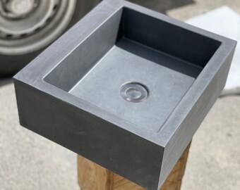 Beautiful polished concrete bathroom sink