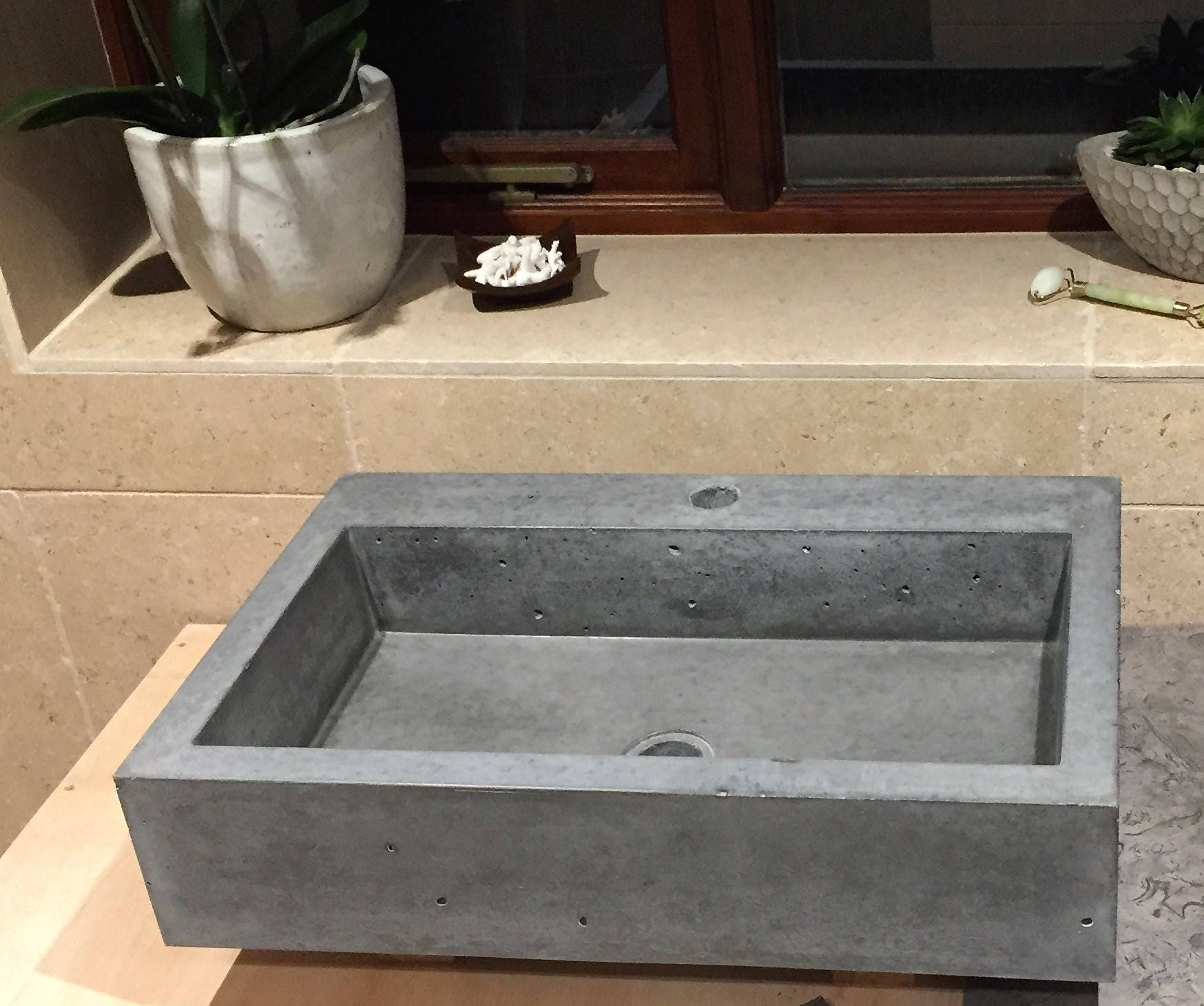 Concrete sink handmade
