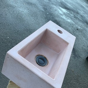 Mini concrete bathroom sink