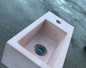 Mini concrete bathroom sink