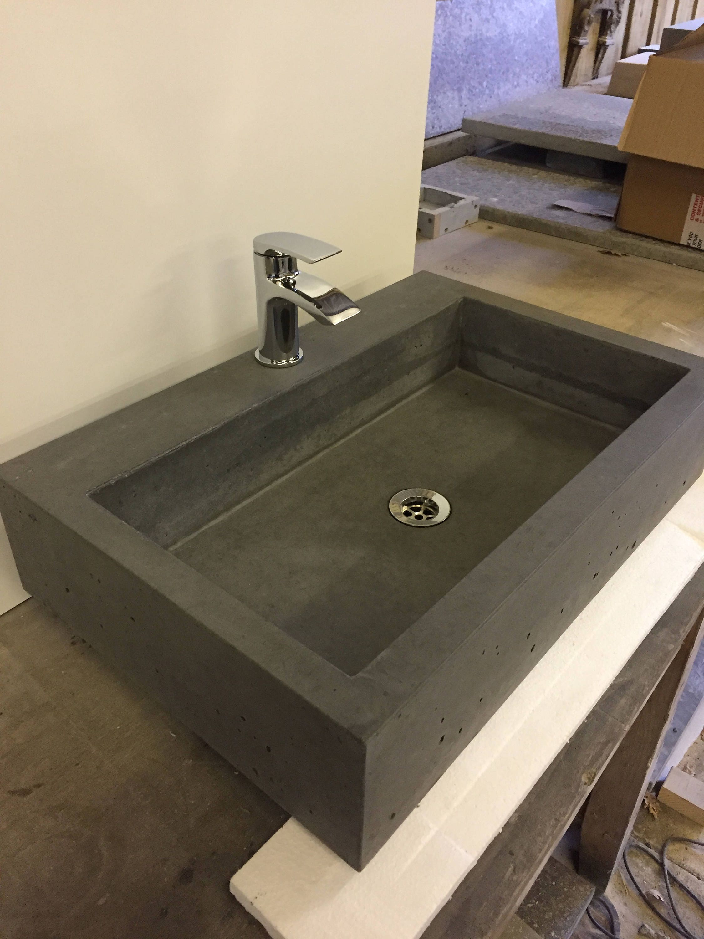 Concrete sink handmade