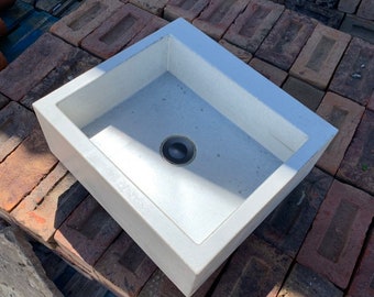 Square bathroom Concrete Sink