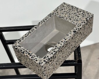 Concrete terrazzo sink seconds