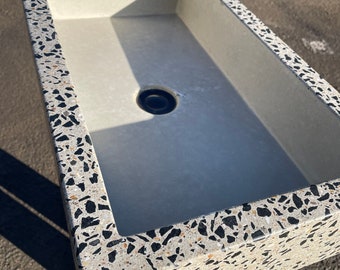 Concrete terrazzo sink
