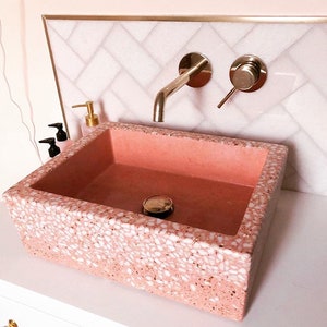 Concrete terrazzo sink