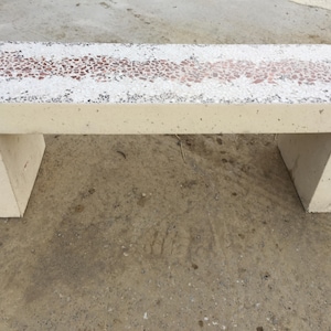 Handmade Terrazzo Concrete Bench Modern Indoor & Outdoor Seating