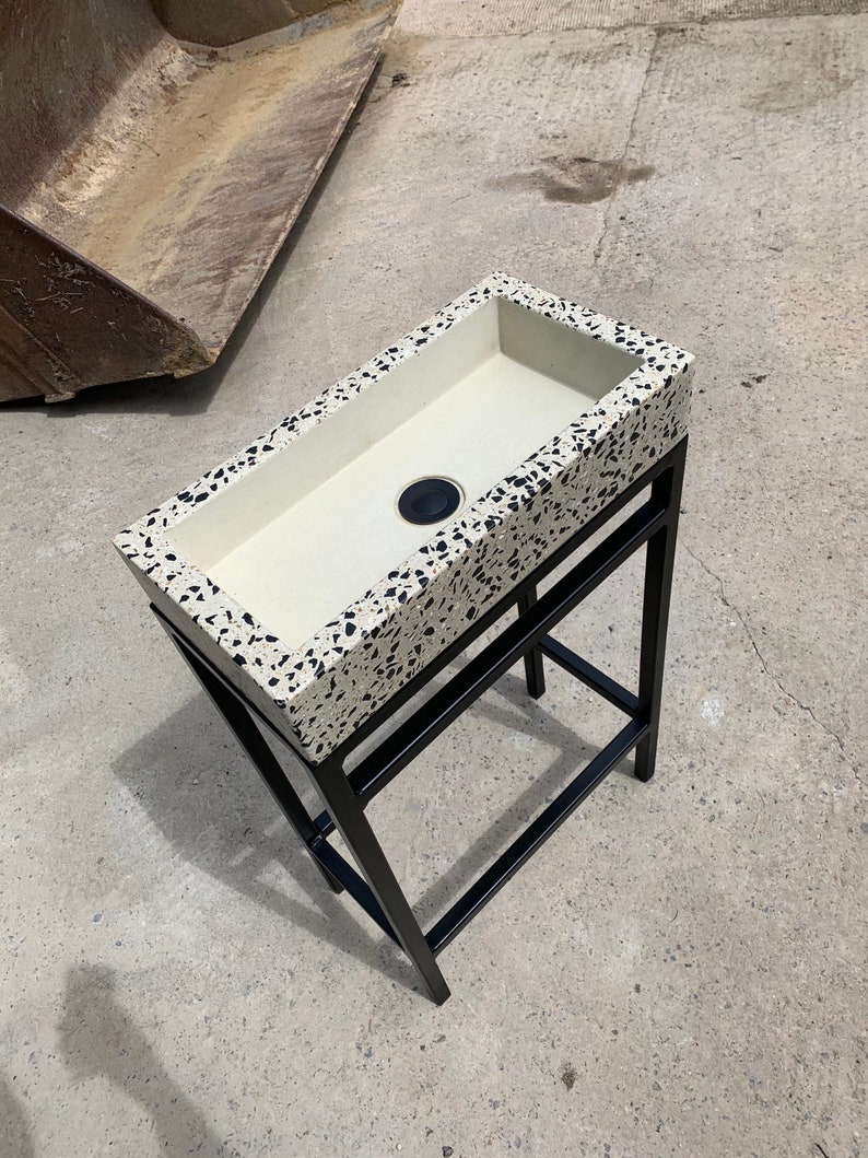 Concrete terrazzo Sink & frame image 2