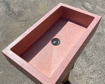 Pink Concrete sink