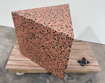 Concrete terrazzo side table/ stool
