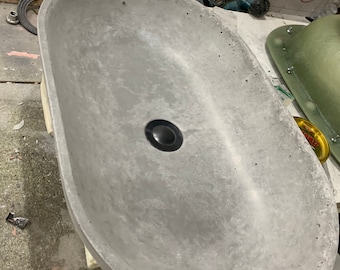 Concrete vessel sink