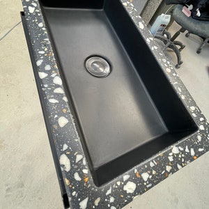 Handmade Terrazzo Concrete Sink – Modern Luxury Bathroom Basin
