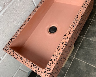 Concrete terrazzo sink