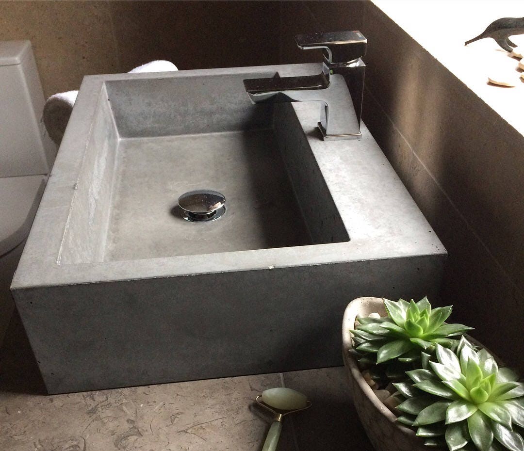Concrete sink handmade