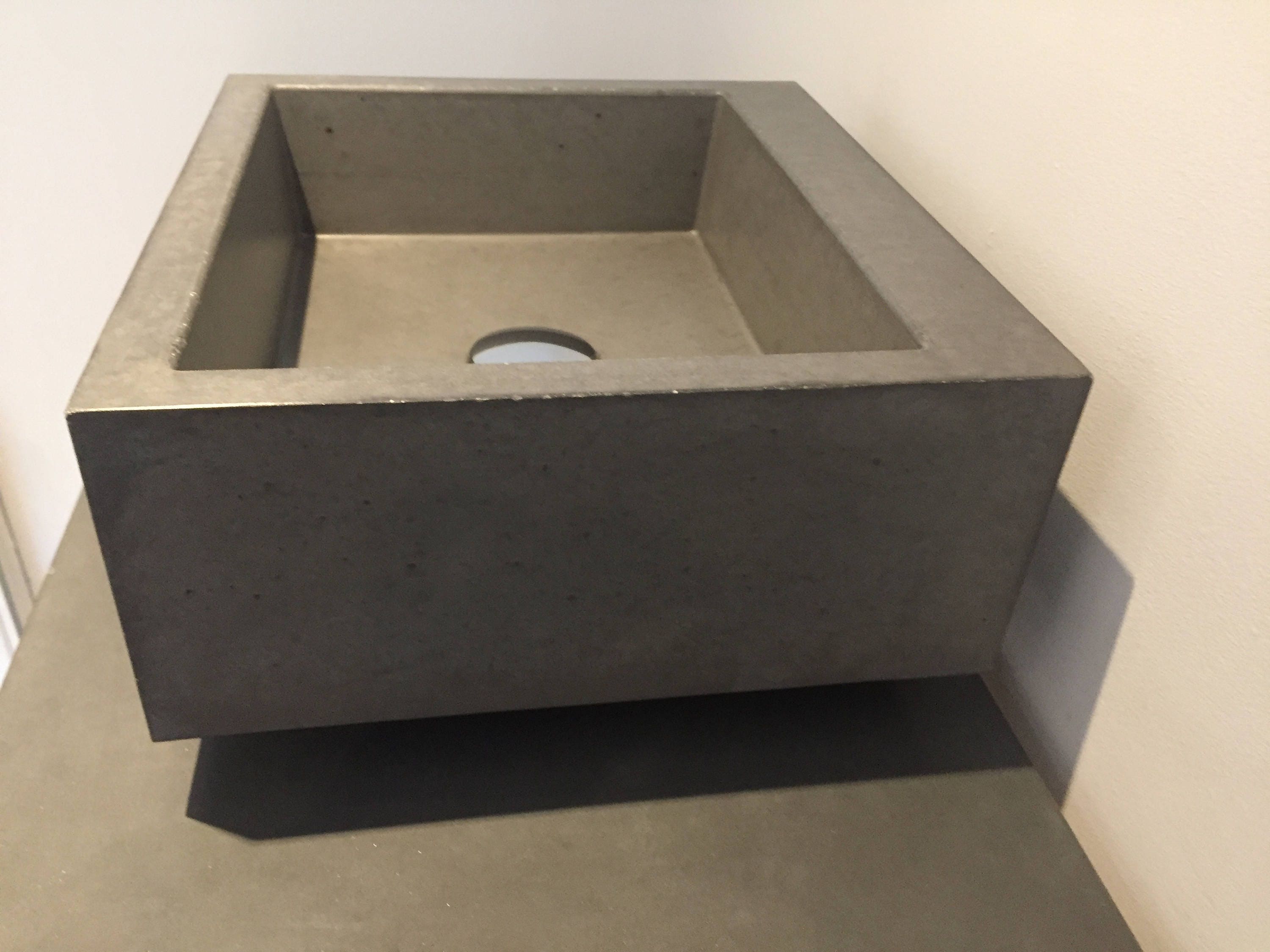 Beautiful polished concrete bathroom sink
