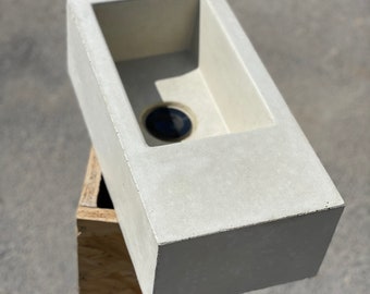 Mini concrete bathroom sink