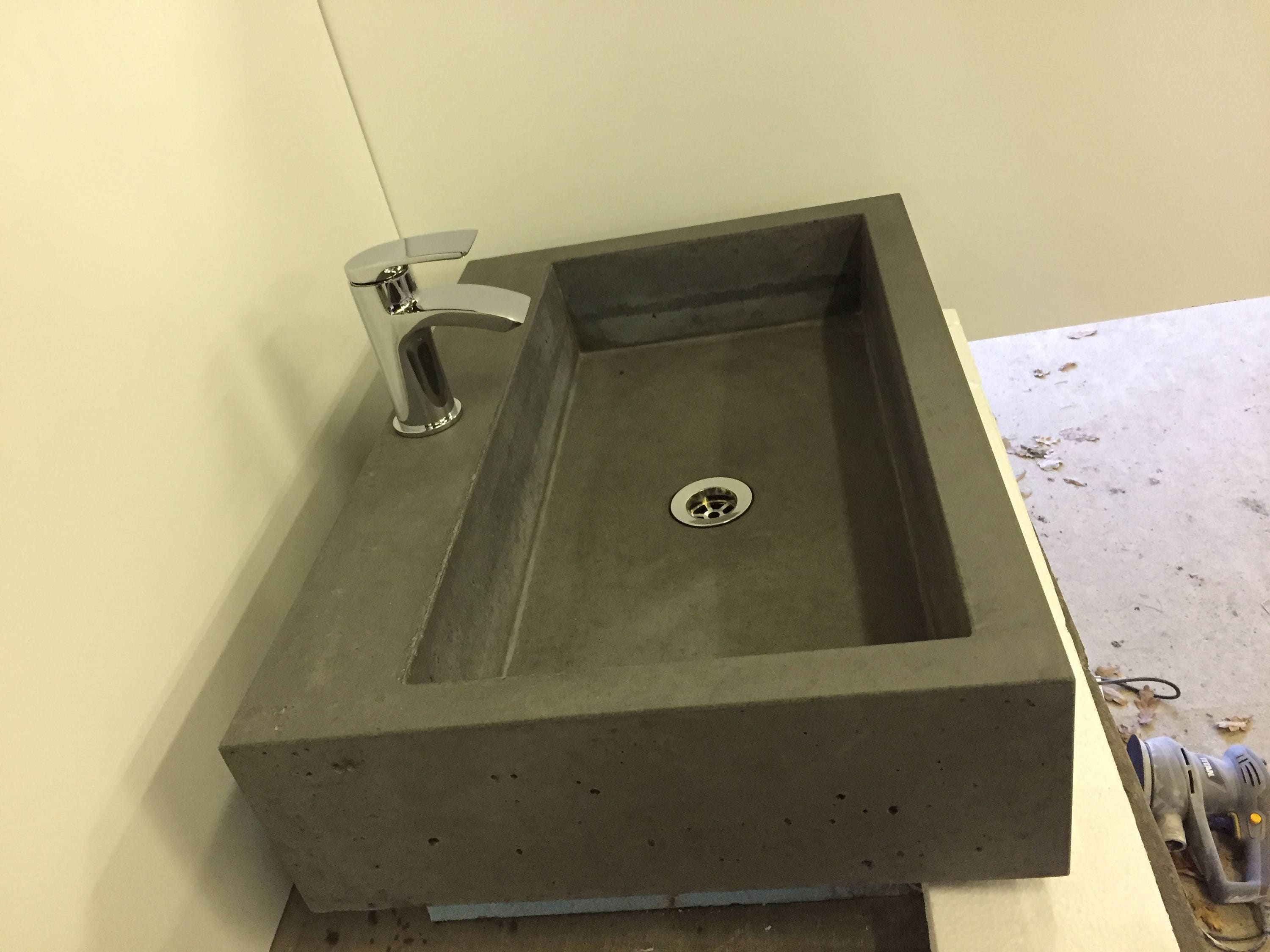 Concrete sink handmade