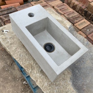 Mini concrete bathroom sink