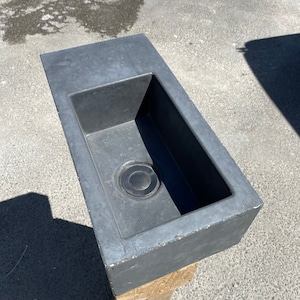 Mini concrete bathroom sink