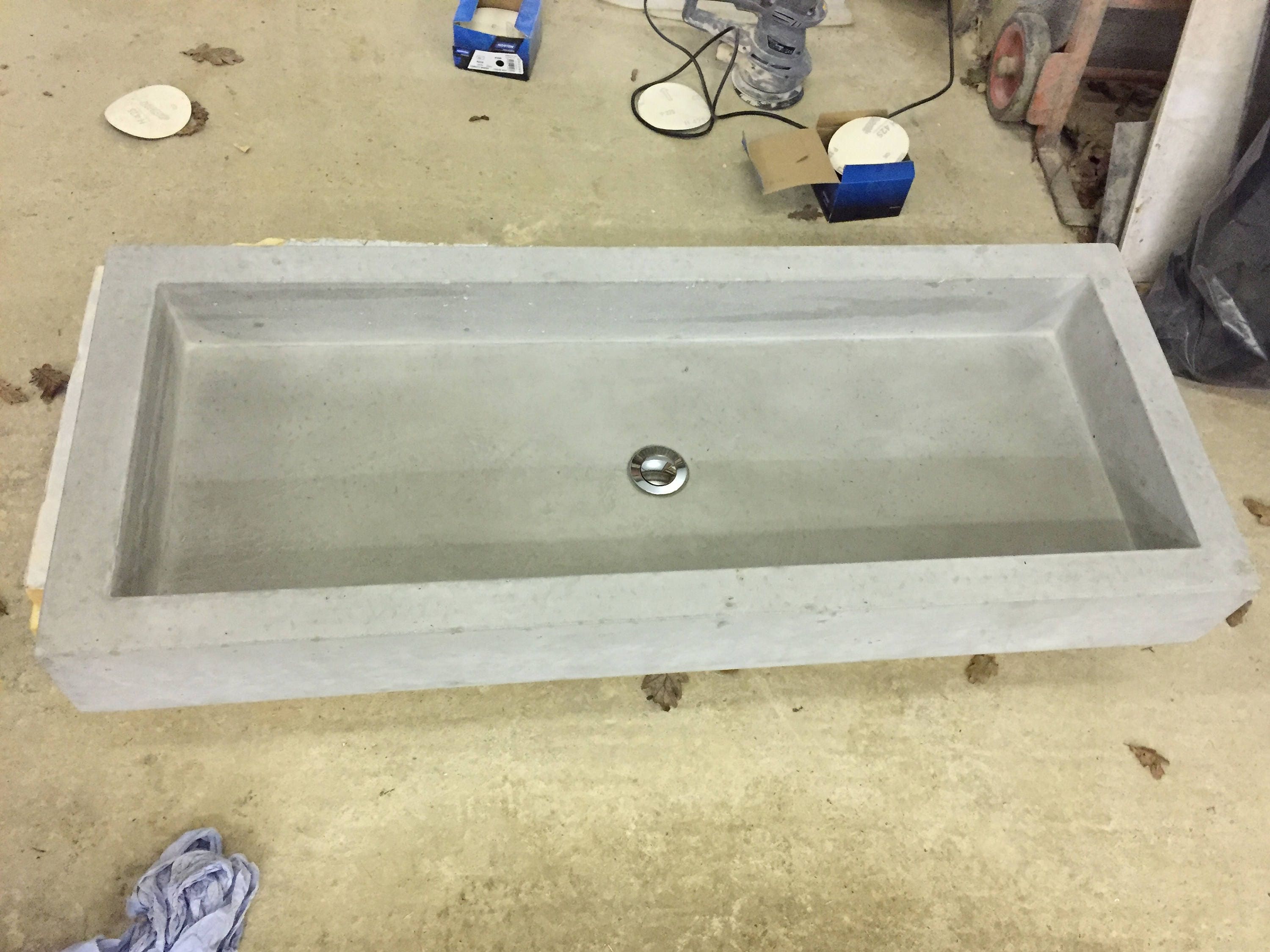 Large Concrete trough sink Etsy