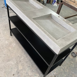 Concrete bathroom sink & frame