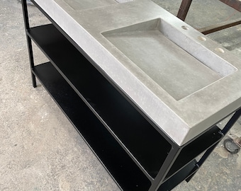 Concrete bathroom sink & frame