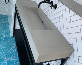Concrete bathroom sink & frame