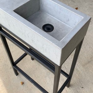 Mid Size Concrete Sink & Custom Frame