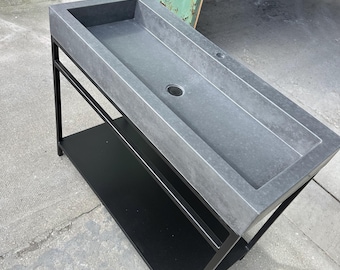 Handmade Bathroom Concrete Sink with Frame – Modern Basin & Stand by Morris Concrete Designs