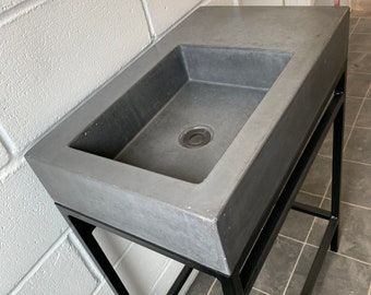 Bathroom concrete sink & frame